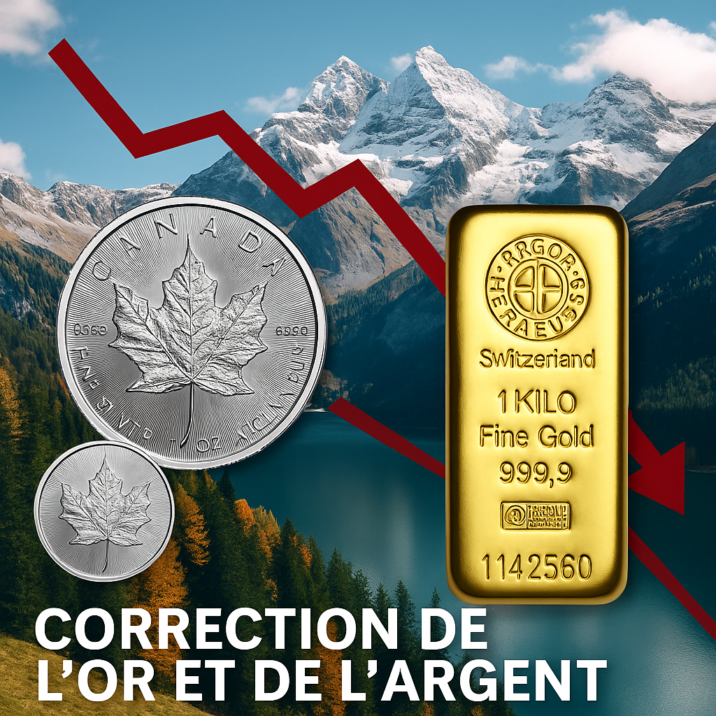 L’or et l’argent corrigent sous l’effet de prises de bénéfices – 21 octobre 2025 