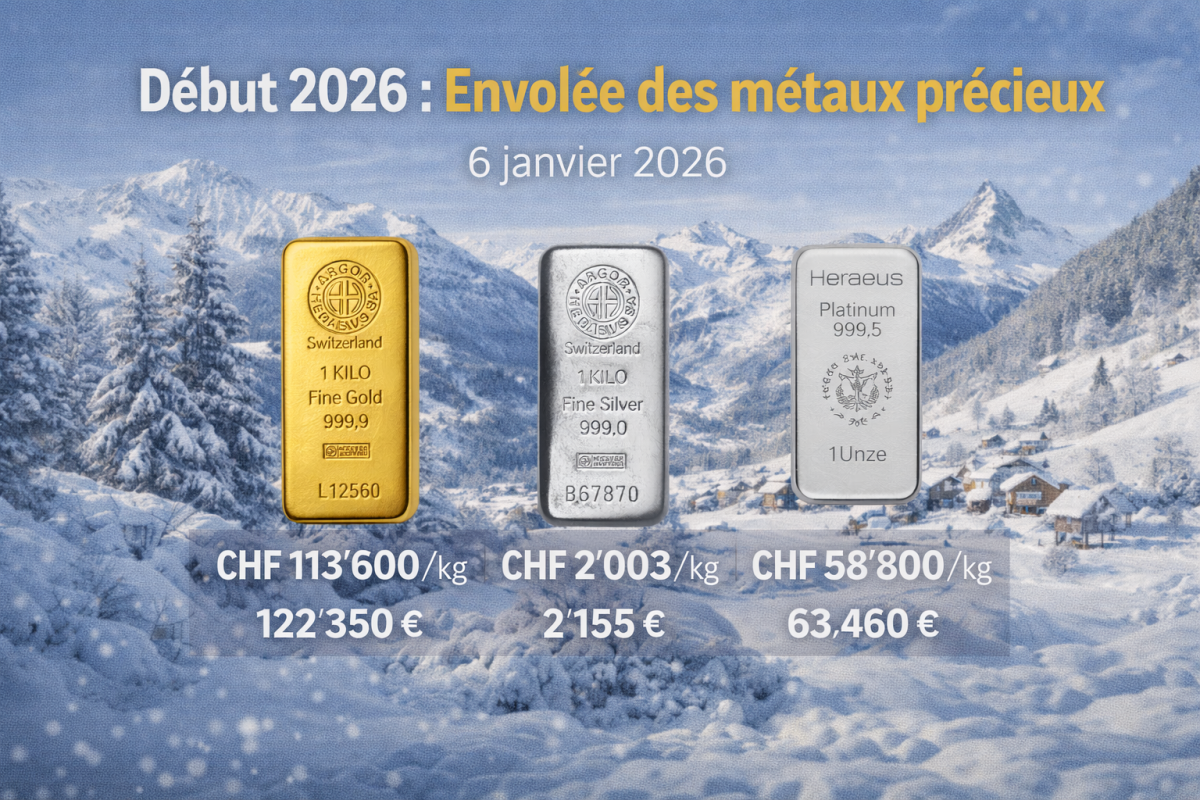 Début d'année en fanfare pour les métaux précieux l'argent et le platine s'envolent, l'or confirme! 